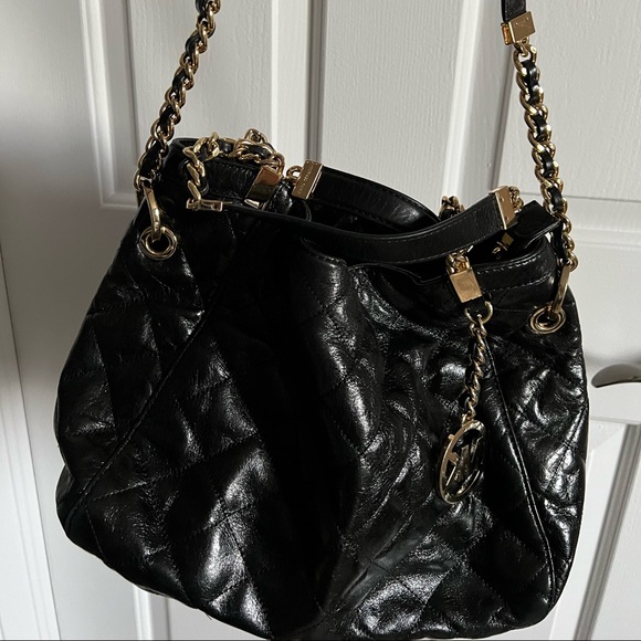 MICHAEL Michael Kors Susannah Black Quilted Leather Purse - Picture 7 of 7